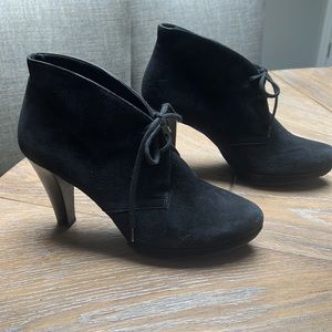 Paul Green Black Suede Bootie. Size 6.5 UK, Size 9 US